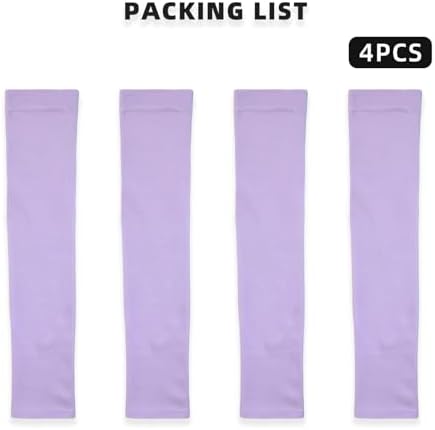 4 Piece Cervical Support Sleeve, Breathable Dustproof Cervical Support Sleeve, Elastic Soft Neck Brace Covers - For Men and Women, Suitable for Sleep Work Daily Use (Purple)