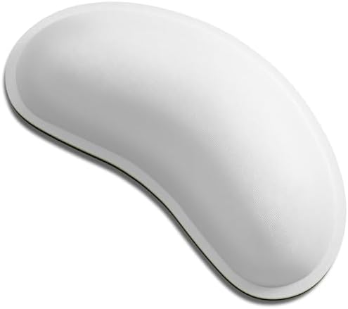 Dapesuom Mouse Wrist Rest, Ergonomic Memory Foam Mouse Wrist for Computer Desk Mats Support, Hand Rest Pad Cushion for Gaming, Office, Laptop, Men, Women, Pain Relief & Easy Typing, Ivory White