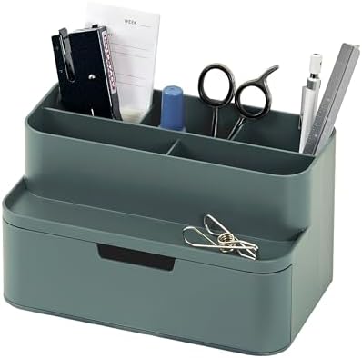 BLUE GINKGO Compact Desk Organizer, Green, Made in Korea