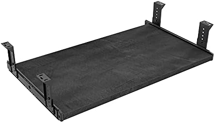 FRMSAET Slide Out 20/24/30 inch Keyboard & Mouse Tray (24 in, Black Rock)
