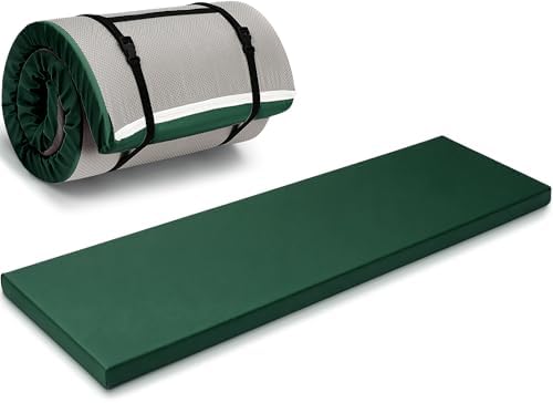 Lyrow 2 Inch Thick Yoga Mat 72x24 with Carry Strap Foam