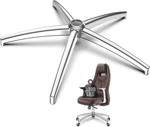 Office Chair Base Replacement (3300 lbs) - Heavy Duty Alloy, Universal Fit