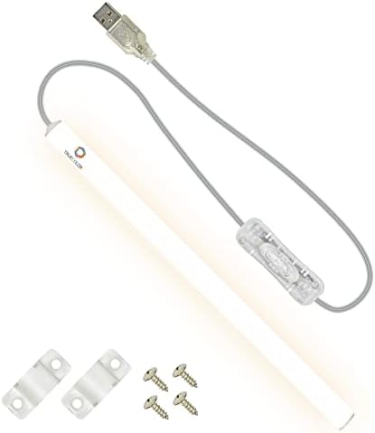 TrueColor USB LED Under Cabinet Light Bar, Frosted Cover, 12 in, Soft White
