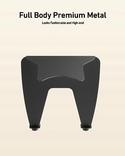 ergounion Laptop Tray for Monitor Arm - VESA Mount 100x100mm, Laptops up to 17.3in & 28.6lbs - Notebook Tray Office Desk Accessories - Black