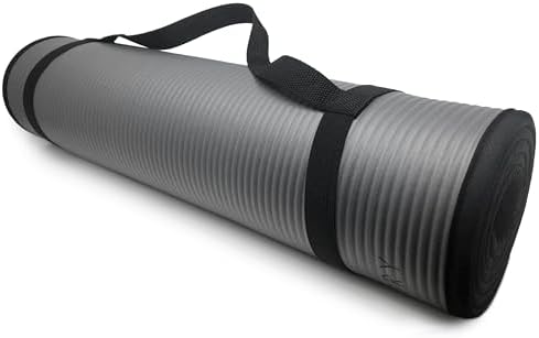 MICRODRY Multi-Purpose Fitness Mat, Cushioned & Non-Slip Foam for Yoga, Pilates, HIIT, Skid-Resistant and Tear-Resistant, 24"x72" with Carry Strap