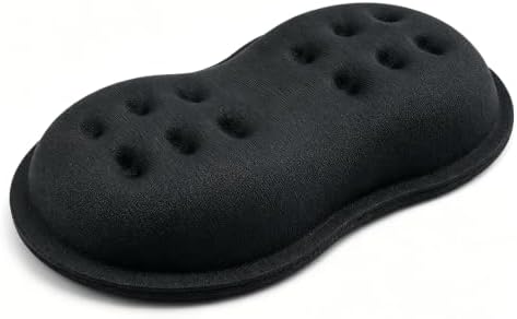 Wrist Rest for Mouse - Ergonomic Memory Foam Computer Wrist Support Pad, Massage Holes Design for Wrist Pain Relief (5.5 x 3.1 x 1 in, Black)