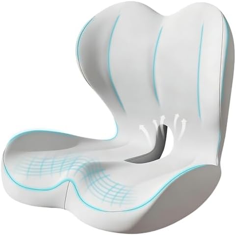Seat Cushion for Office Chair, Ergonomic Cushion with Lumbar Support Pillow