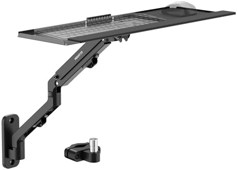 Mount-It! Keyboard Wall Mount & Pole Mount, Swivel Keyboard & Mouse Tray