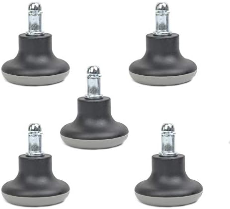 5PCS Bell Glides Replacement Office Chair Swivel Caster Wheels to Fixed Stationary Castors