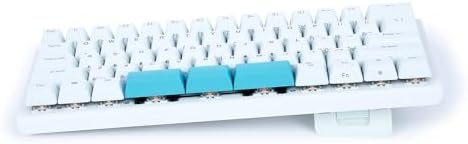 KINESIS Gaming TKO White Mechanical Keyboard | Tactile Brown Switches | 60% Layout | Split Spacebar | Hotswap | White Body