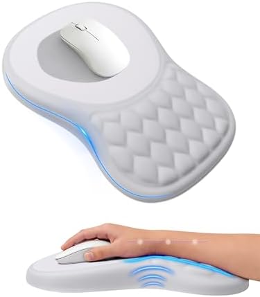 Ergonomic Mouse Pad with Sloped Memory Foam Wrist Rest