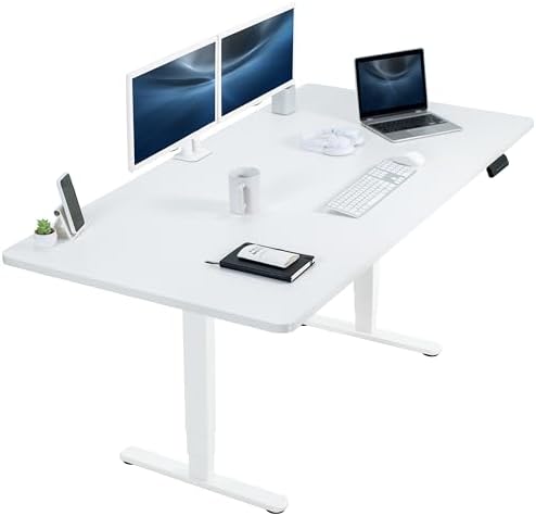 VIVO White 71 x 36 in Standing Desk, DESK-KIT-2W7W-36