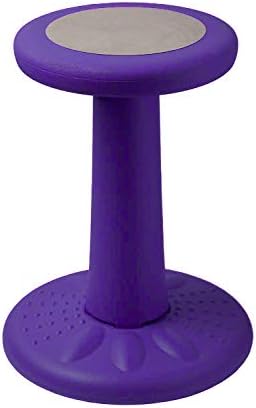 Studico ActiveChairs Kids Wobble Chair, Flexible Elementary Classroom Seating, Improves Focus, Posture and Helps ADHD/ADD, Sensory Desk Chairs, Pre-Teen 17.75" Active Fidget Chairs, Ages 7-12, Purple