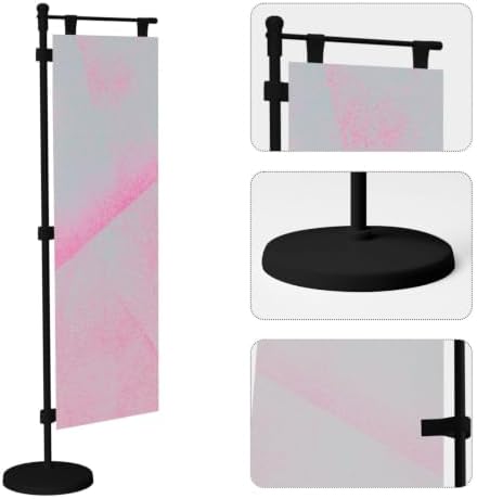 Trendy Modern Foam Roller Pink Deluxe Desk Flag Set, 12 x 4 Inch Miniature Table Flag with 14" Pole & Stand Base