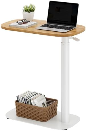 SANODESK 24''Standing Desk Pneumatic Height Adjustable Mobile Overbed Table