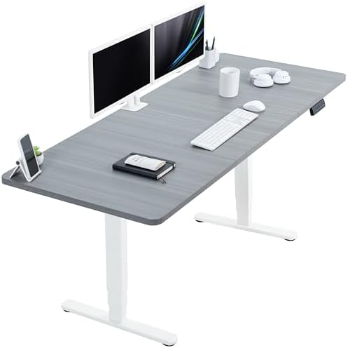 VIVO Dark Gray 71 x 30 in Standing Desk, DESK-KIT-2W7G