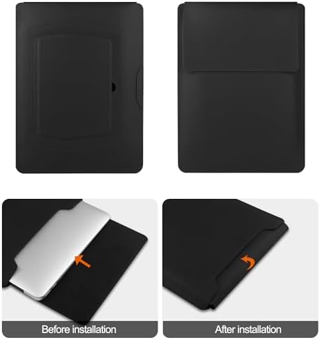 HoYiXi 13 Inch Laptop Sleeve Case Bag Compatible with 13‘’ MacBook Neo 2026/MacBook Air 13 M1 M2 2022-2018/MacBook Pro 13 M2 2022-2016/Surface Pro 8 2021/Surface Go 3 13-13.6'' Dell ASUS Acer PC,Black