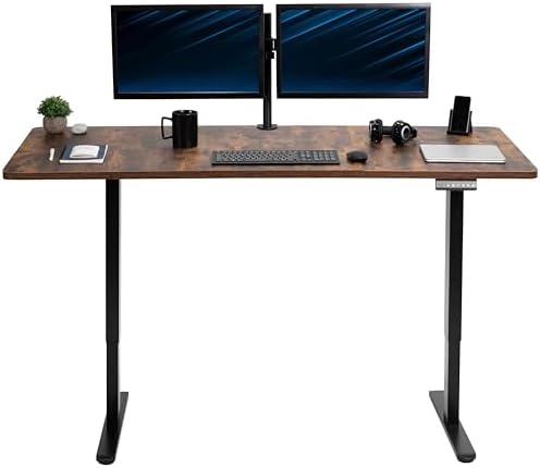 VIVO Rustic Vintage Brown 71 x 30 in Standing Desk, DESK-KIT-E2B7N