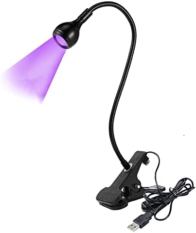 3W UV LED Desk Light,Flexible Gooseneck and Clamp Mini Desk Light