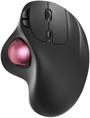 Nulea M501 Wireless Trackball Mouse Ergonomic Thumb Control, 4 DPI Levels