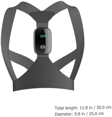 Smart Posture Corrector Back Brace Electronic Posture Reminder, Adjustable Upper Back Shoulder Support Belt for Adult and Hunchback Correction, Black