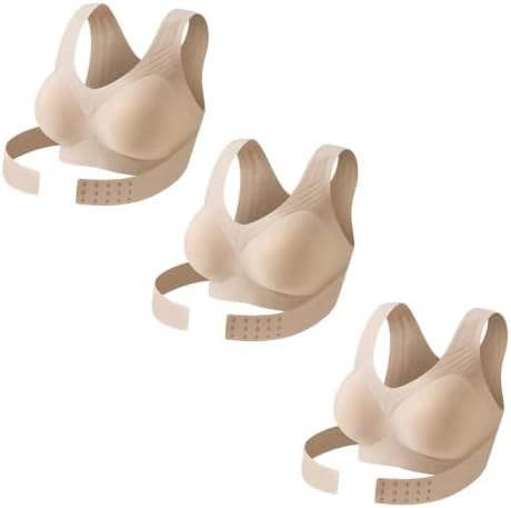 Posture Corrector Bras Women Front Closure Cross Back Wireless Posture Bra