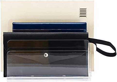 Sooyee Acrylic File Organizer for Desk, Mail Organizer Countertop,Clear