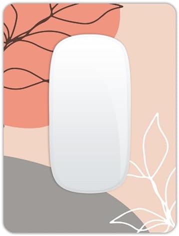 Small Mouse Pad, Mini Mouse Pad 6 X 8 Inch with Non-Slip Rubber Base for Keyboard Tray Laptops Wireless Mouse Home Office Travel, Washable & Portable (Bohemian Art Leaves)