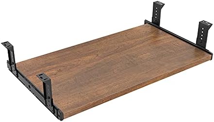 FRMSAET Under Desk 20/24/30 inch Keyboard Drawer Platform (24 in, Brown)