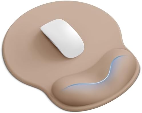 Mouse Pad with Wrist Rest for Desktop Large Ergonomic Mouse Mat(Coffee)