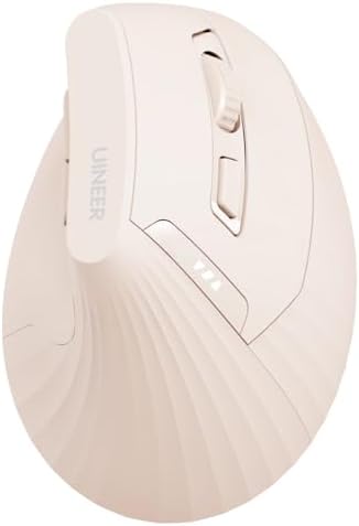 Uineer Vertical Ergonomic Mouse, Wireless Bluetooth Mouse, 3-Device,Quiet