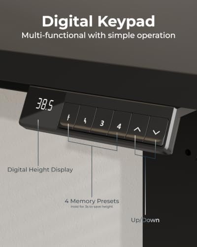 SANODESK 4-Leg 71''x32'' Large Electric Height Adjustable Standing Desk