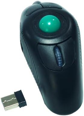 YUMQUA Finger Handheld Mouse, Wireless Trackball Mouse with Roller Ball