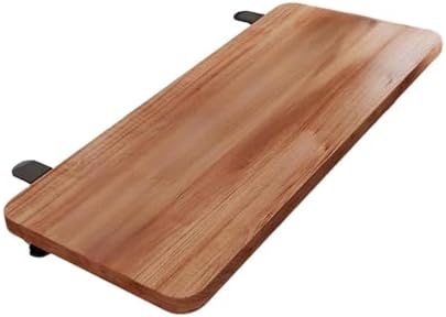 Desk Extension Board Clamp-on Keyboard Tray Portable Ergonomic Arm Rest Expansion Platform for Home Office- Walnut Color