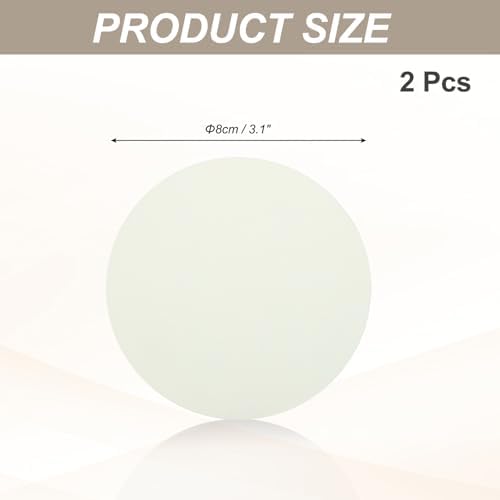 MECCANIXITY 3.1" Round Lampshade Diffuser, Anti-glare Lamp Shade Diffuser Fabric Lamp Cover for Desk Table Light Downlight Spotlight, Warm White 2pcs