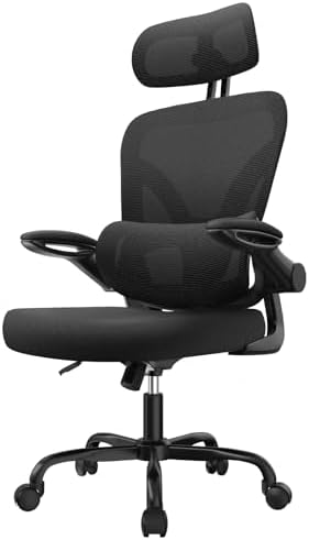 Bigzzia Ergonomic Office Chair with Lumbar Support - High Back Desk Chair