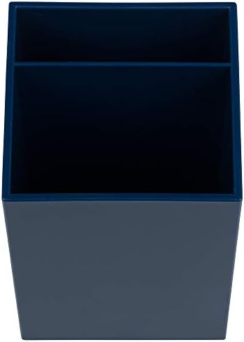 JAM PAPER Plastic Pen Holder - Navy Blue - Desktop Pencil Cup Sold Individually