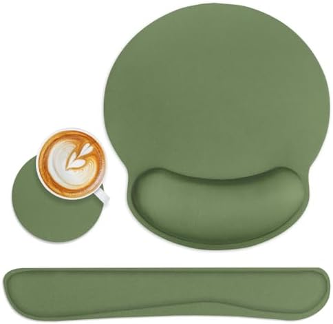 Britimes Ergonomic Mouse Pad Set with Wrist Rest, Green