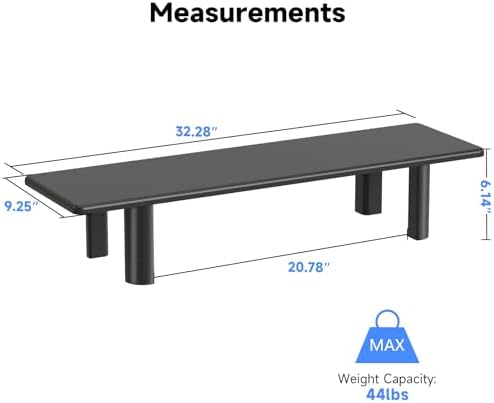suptek Dual Monitor Stand Riser, 32.28" Large Stands for 2 Monitors