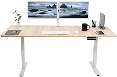 VIVO Light Wood 71 x 30 in Standing Desk, DESK-KIT-E2W7C