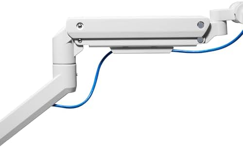 SilverStone Technology ARM14 White Single Monitor Arm with Heavy-Duty Gas Spring Design and Wide adjustability, SST-ARM14