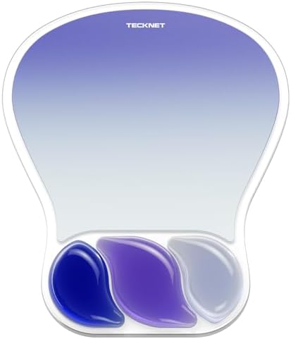 TECKNET Gel Ergonomic Mouse Pad, Mouse Pad with Wrist Rest, Light Blue