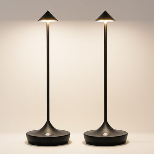 2 Pack Cordless Table Lamp, Rechargeable 6000mAh Battery Table Light