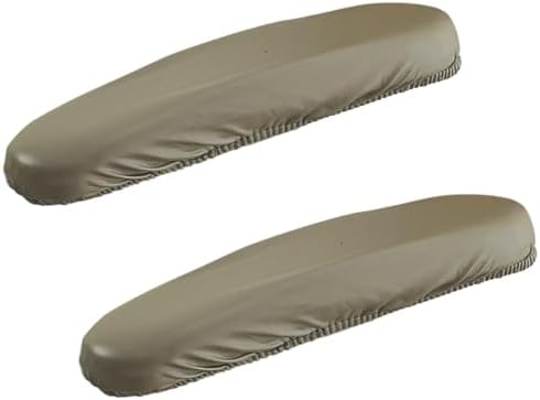 Office Chair Arm Covers Leather Office Removable Armrest Covering Stretch Water Resistant Chair Seat Hand Rest Protector for Computer Desk Chairs 1 Pair Khaki