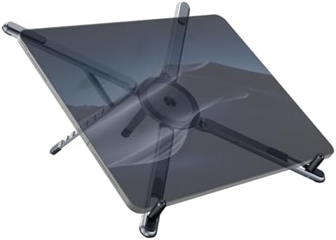 Portable Travel Tablet/Phone/Laptop Stand, Adjustable Laptop Riser for Desk, Foldable Magnetic Phone Holder, Compatible with iPad, MacBook, iPhone (4.7-15.6'')