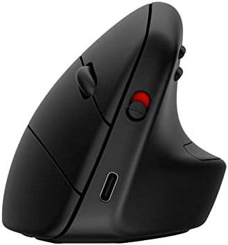 HP 920 Ergonomic Vertical Mouse Wireless Bluetooth 5.3 & USB Dongle, 5 Programmable Buttons, 16 Week Battery, Multi-Device, Multi-OS