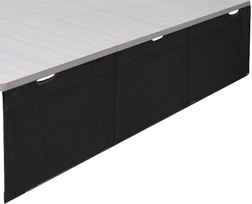VIVO Black Under Desk 71 in Cable Management Sleeve, DESK-SKIRT-71