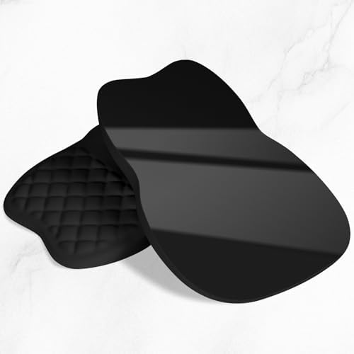 ITNRSIIET Ergonomic Mouse Pad Wrist Support with Memory Foam Massage Bulge & Non-Slip PU Base, Carpal Tunnel Pain Relief, Prevent Wrist Sweating, 12 x 8 x 1.2 inch, Black
