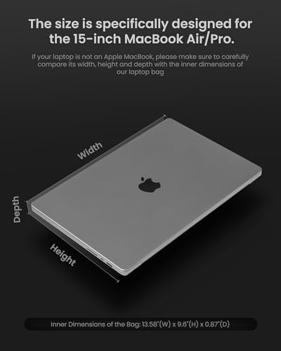 tomtoc Slim Laptop Sleeve for 15-inch MacBook Air M5/A3448 2026, M4/A3241