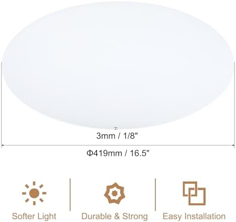 PATIKIL Lampshade Diffuser, 16.5" Diameter Frosted White